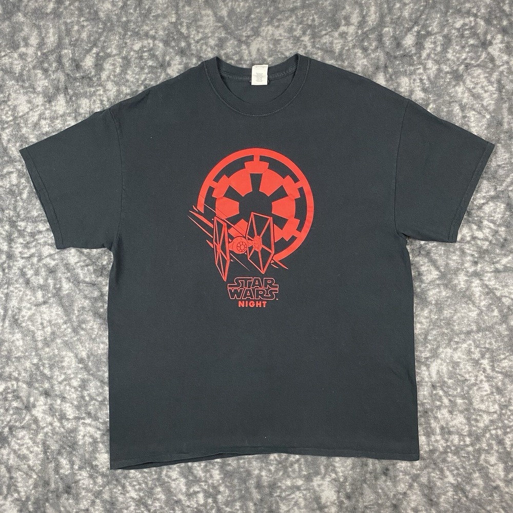 VTG Star Wars TShirt San Jose Sharks #39 Kylogan Ren Mens Size XL Black Red NHL